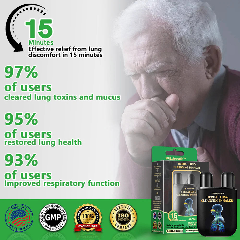 🎄✅Official Store: Ezbreath™ Herbal Lung Cleansing Inhaler (💝 Cough, wheezing, shortness of breath, sputum, stuffy nose, bronchitis, bronchitis, allergy symptoms, lung discomfort💝)