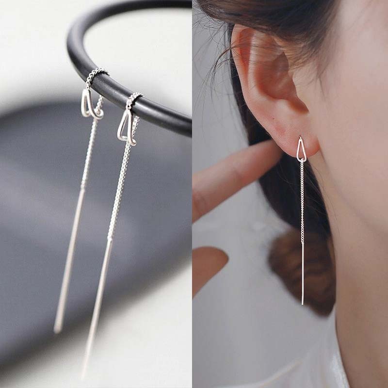 2024 New Gold Color Long Crystal Tassel Dangle Earrings for Women Wedding Drop Earring Fashion Jewelry Gifts