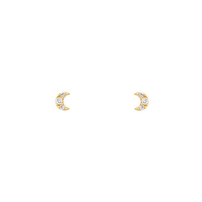 New Design Stainless Steel Cubic Zirconia Chain Hoop Earring For Women Star Moon Pendant Cartilage Earring Piercing Jewelry